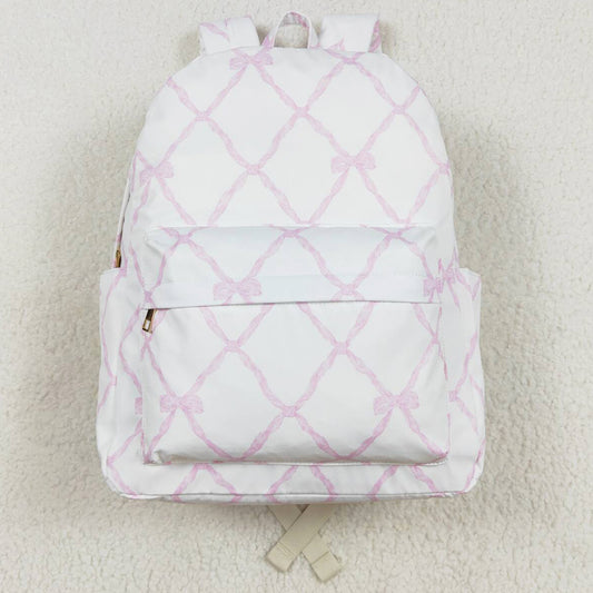 Baby Kids Girls Backpacks Pink Bows Backpack Zip Back Bags BA0225