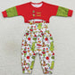 Boutique Girls Clothes Long Sleeve Jumpsuit Christmas Sets GLP0687