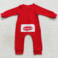 Santa Claus Embroidery Boys Romper Boutique Christmas Jumpsuit LR0598