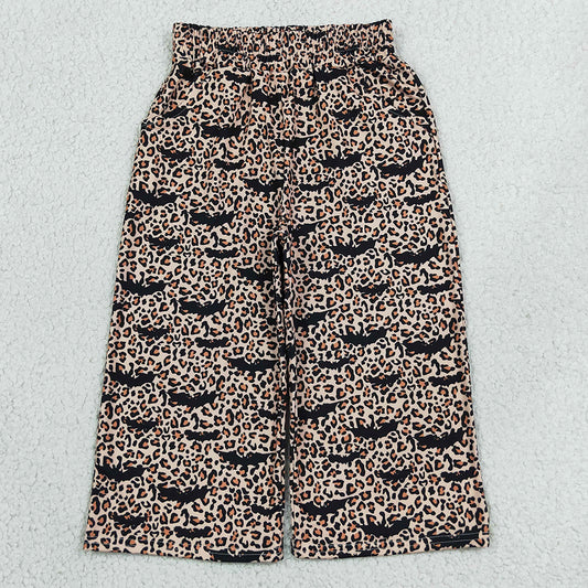 Baby Girls Pants Bats Leopard Halloween Pockets Straight Pants Bottom P1133