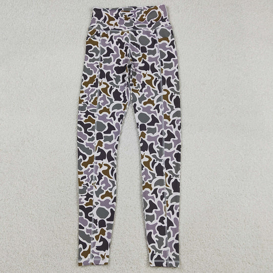 Adult Women Pants Southern Lavender Camo Yoga Active Legging Pants Bottom P0897 11.21