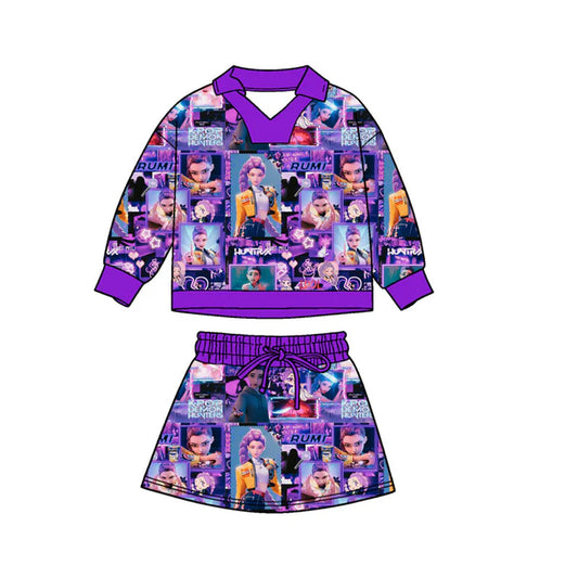 Preorder(moq 5) Baby Girls Cartoon Girls Long Sleeve Top Skirt Shorts Easter Clothes Sets 11.12