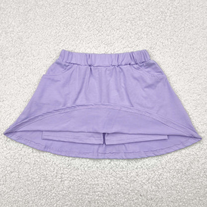 Baby Girls Skirts Lavender Cotton Pocket Skorts Skirts GLK0067 4.28