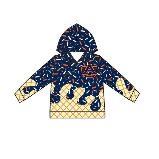Preorder(moq 5) A U ice cream sprinkle toddler kids team hoodie 8.19