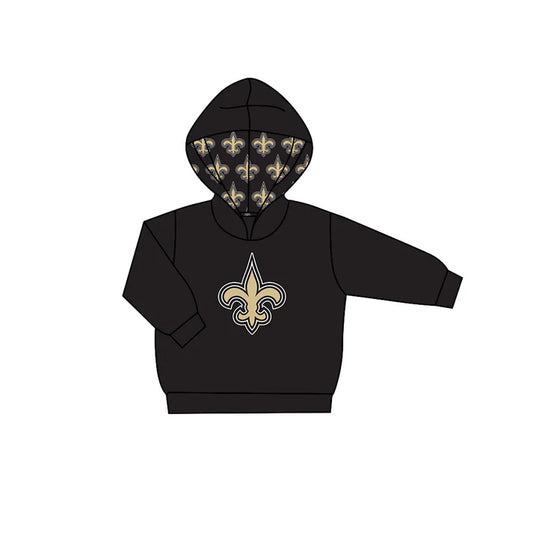 Preorder (moq 5)Baby Boys Black Long Sleeves Trident Team Hoodies Top 7.21
