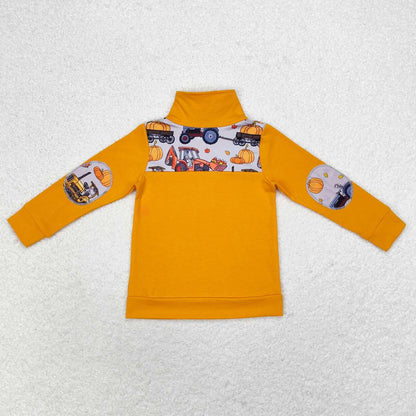Baby Boys Clothes Tops Pumpkin Digger Long Sleeve Pullovers Tops BT0695