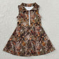 Baby Girls Dress Sleeveless Leaves Camo Yoga Active Short Knee Length Dresses GSD1384