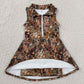 Baby Girls Dress Sleeveless Leaves Camo Yoga Active Short Knee Length Dresses GSD1384