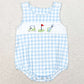 Baby Infant Boys Rompers Golf Blue Checkered Summer Sleeveless Rompers SR1175 SR1176