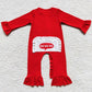 Christmas Baby Girls Romper Santa Claus Embroidery Boutique Jumpsuit LR0599