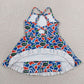 Baby Girls Dress Strap Camo Crocodiles Team Yoga Active Shorts Ruffle Knee Length Dress GSD3589