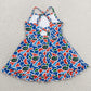 Baby Girls Dress Strap Camo Crocodiles Team Yoga Active Shorts Ruffle Knee Length Dress GSD3589