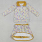 Baby Girls Clothes Mardi Gras Leopard Zipper Pullovers Skirt Shorts Yoga Active Clothes Set GLD1365 12.9