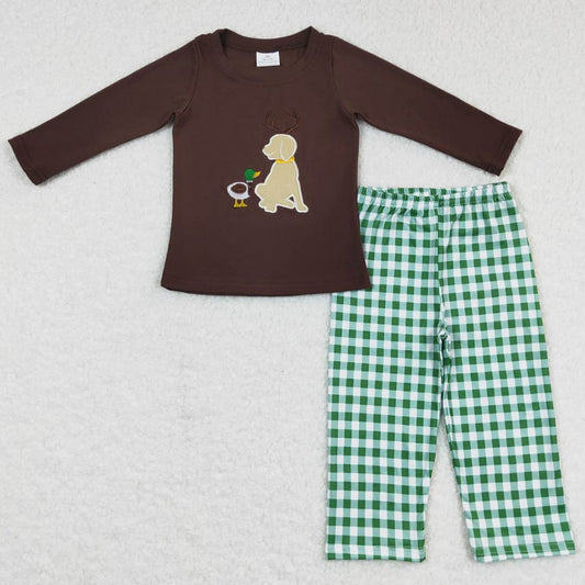 Boutique Baby Boys Clothes Dog Embroidery Outfits BLP0293