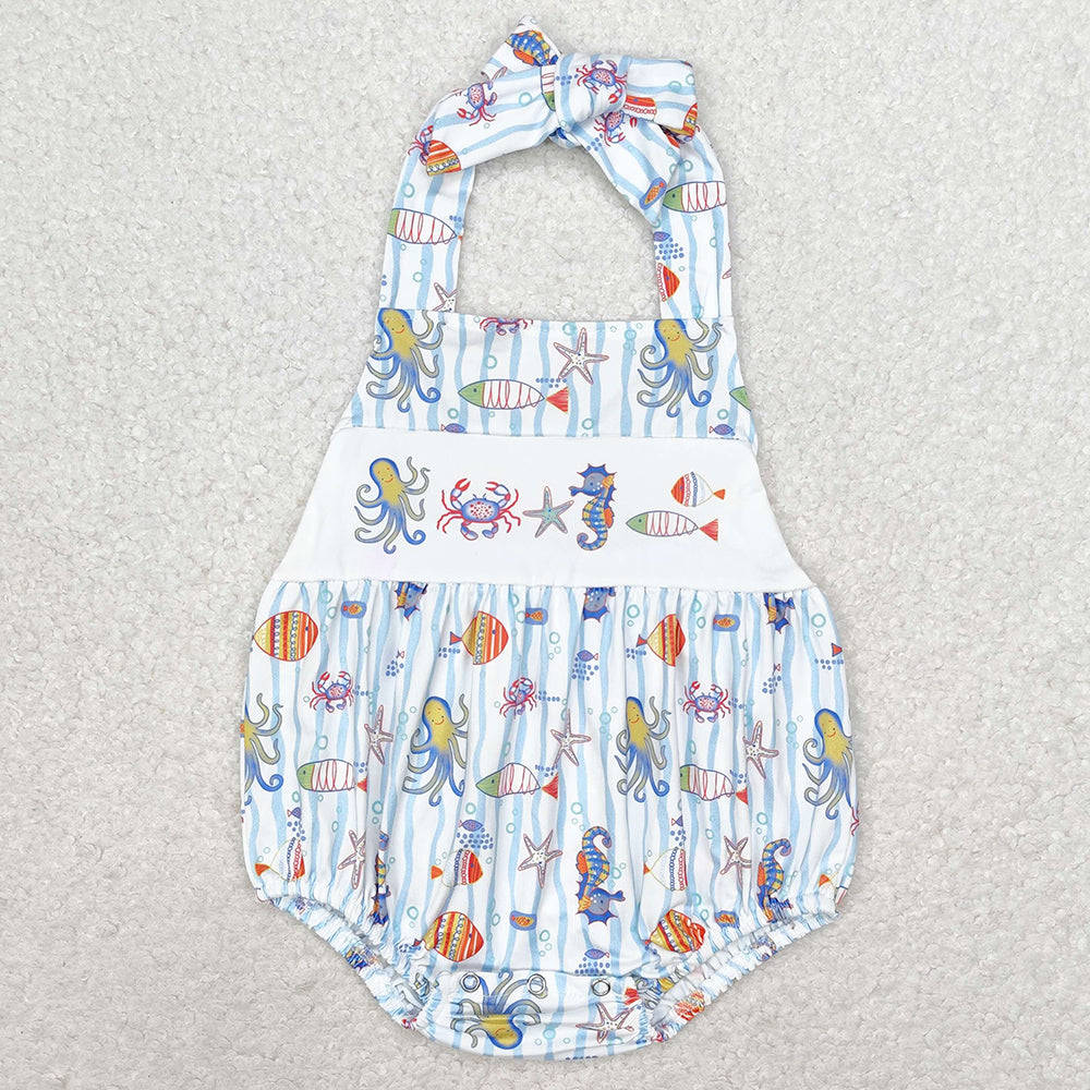 Baby Infant Rompers Seahorse Crabs Straps Rompers SR1247