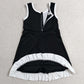 Baby Girls Dress Black White Sleeveless Yoga Active Short Knee Length Dress GSD4140