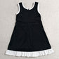 Baby Girls Dress Black White Sleeveless Yoga Active Short Knee Length Dress GSD4140