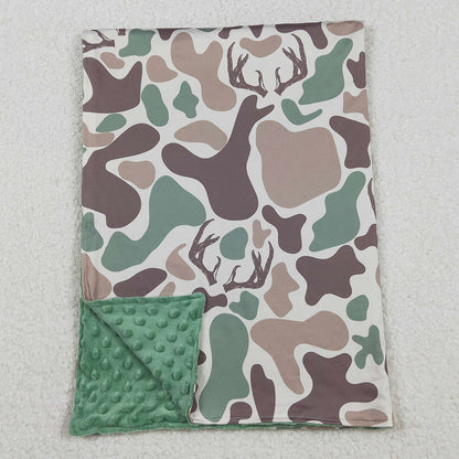 Baby Kids Blankets Green Khaki Deer Camo Hunting Blankets BL0226 11.15