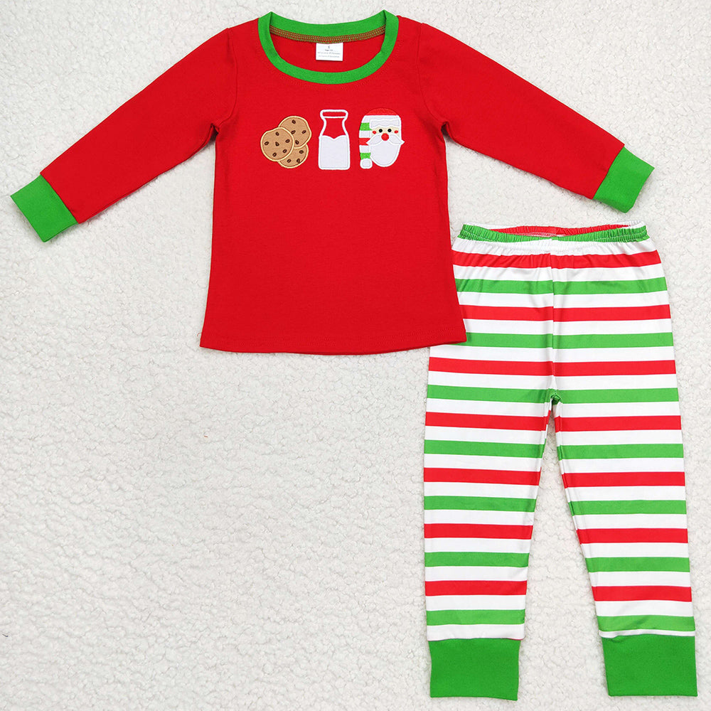 Christmas Baby Boys Clothes Santa Claus Embroidery Outfits BLP0313