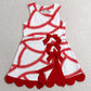 Baby Girls Dress Baseball Bows Team Yoga Active Short Scallop Knee Length Dress GSD3833