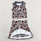 Baby Girls Clothes Brown Camo Zip Vest Pleated Skirt Short Yoga Active Clothes Set GSD3969