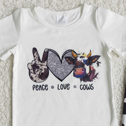 Hot Sale Kids Clothes Girls Bell Bottom Outfit Cute Toddler Girl Clothes Set E12-26