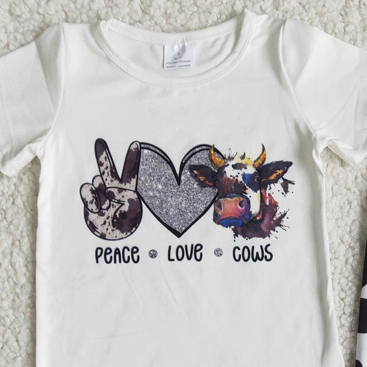 Hot Sale Kids Clothes Girls Bell Bottom Outfit Cute Toddler Girl Clothes Set E12-26