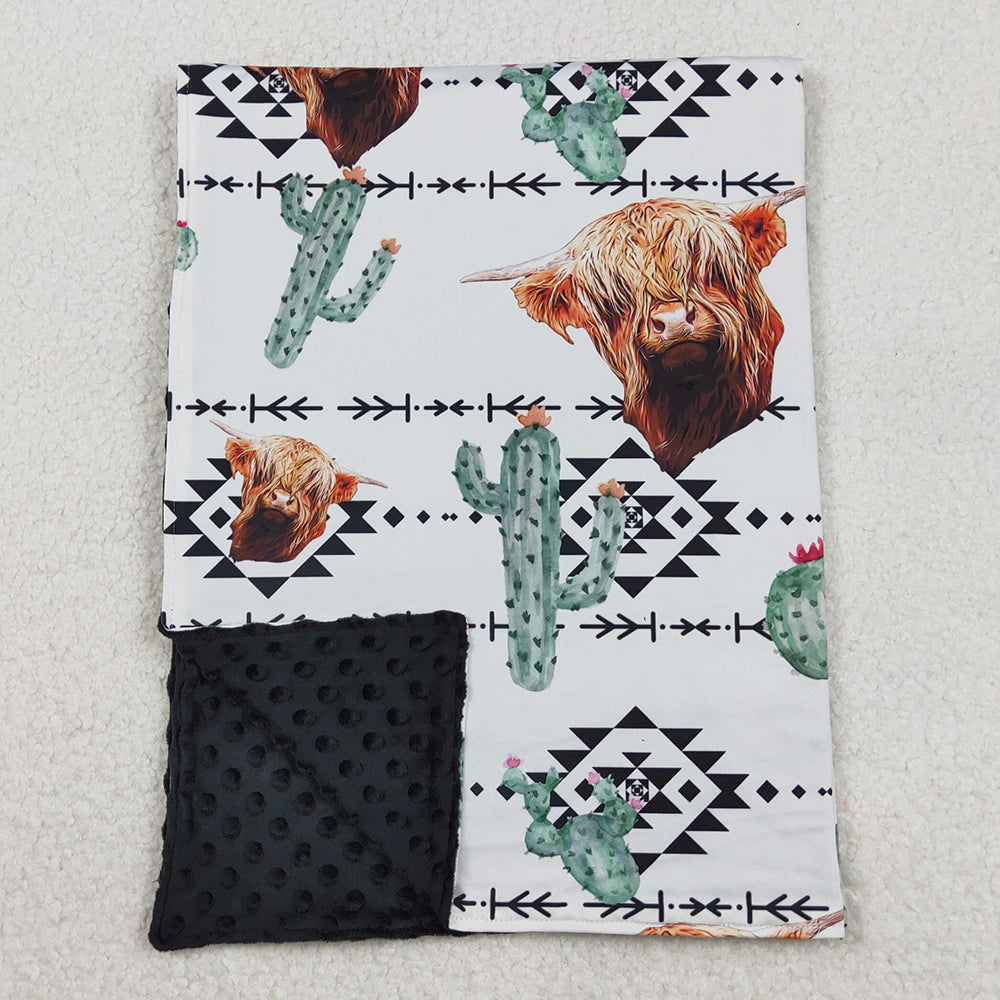 Baby Kids Blankets Toddler Children Western Highland Cows Blankets BL0152 11.15