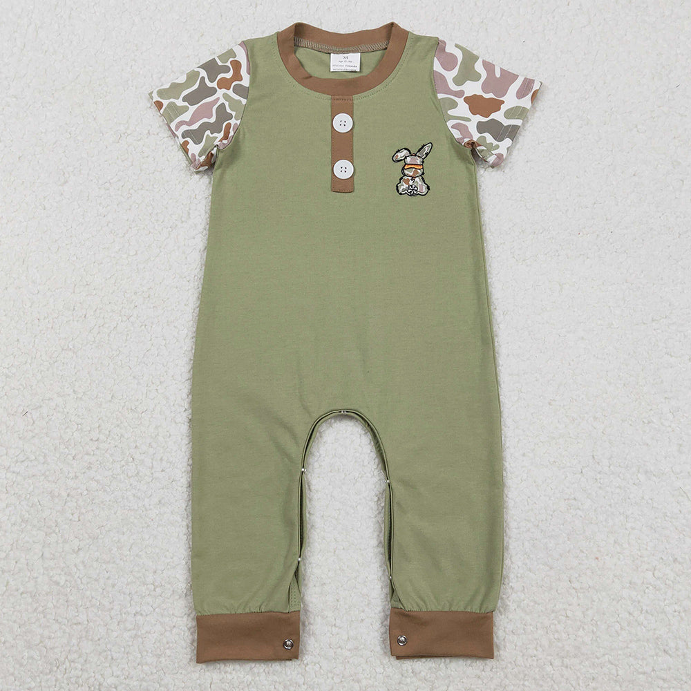 Boys short sleeve rompers