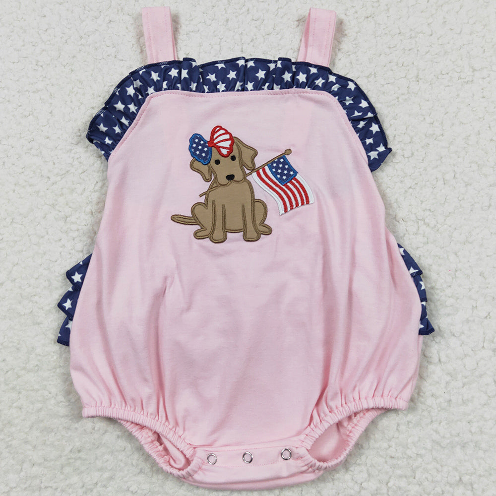 Baby Boys Rompers 4th of July Dog Blue Rompers SR0331 SR0332