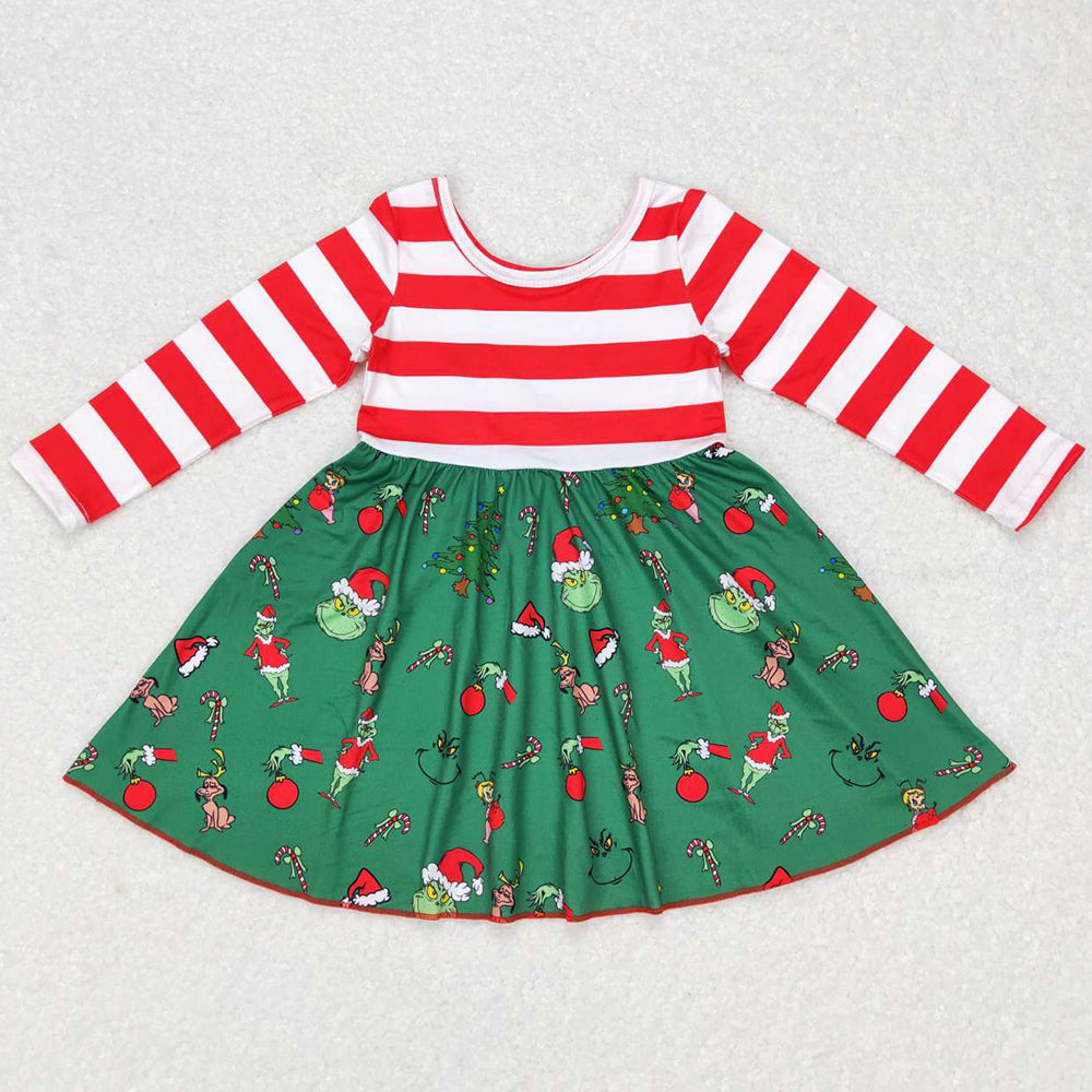 Christmas Baby Girls Dress Long Sleeve Fall Winter Dresses GLD0390