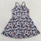 Baby Girls Dress Strap Camo AU Team Yoga Active Shorts Ruffle Knee Length Dresses GSD3588