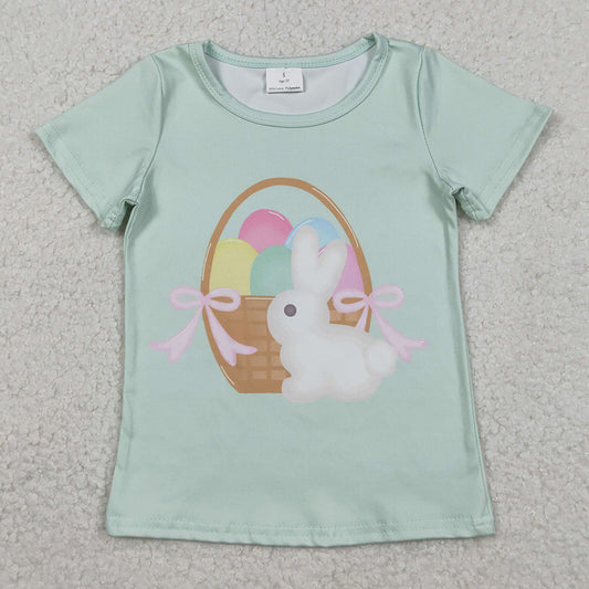Baby Girls T-shirts Short Sleeve Rabbits Eggs Easter T-shirts Top GT1396 11.21