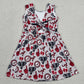 Baby Girls Dress Elephants A Bows Team Yoga Active Shorts Knee Length Dresses GSD3582