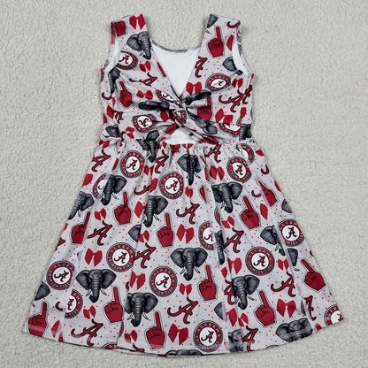 Baby Girls Dress Elephants A Bows Team Yoga Active Shorts Knee Length Dresses GSD3582