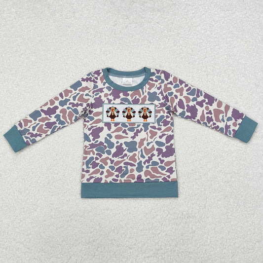 Baby Boys Clothes Tops Thanksgiving Camo Turkey Long Sleeve Tee Shirts Tops BT0863