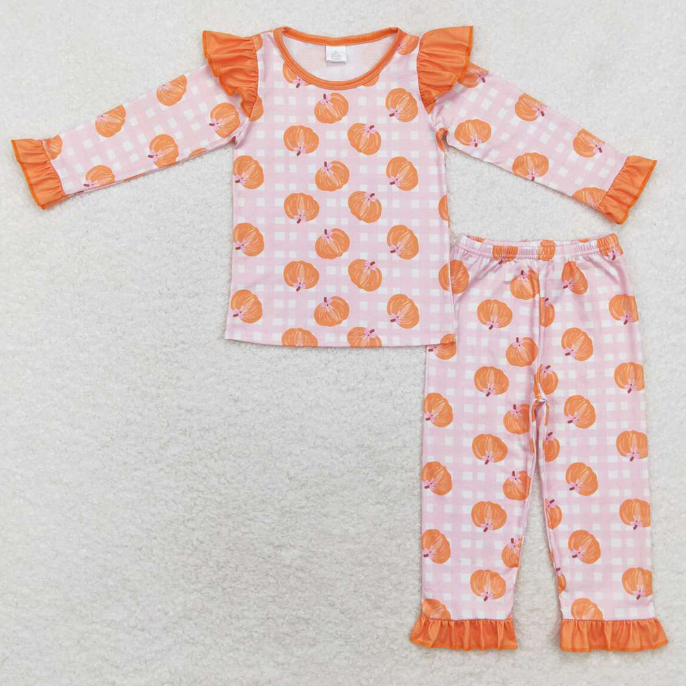 Baby Boys Pajamas Orange Pumpkin Top Pants Bamboo Pajamas Sets BLP0584 GLP1362