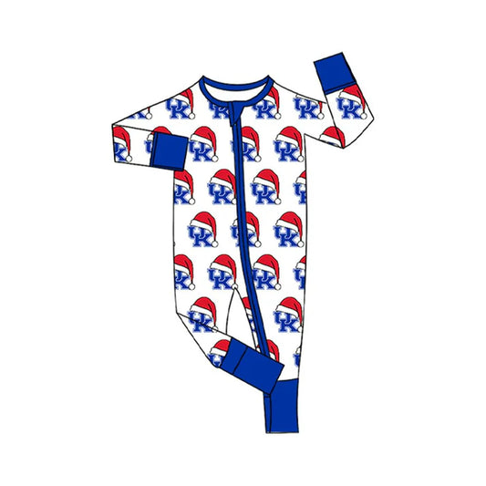 Preorder(moq 5)Baby Infant UK Team Team Christmas Zipper Footie Rompers 8.11