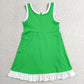 Baby Girls Dress Green White Sleeveless Yoga Active Short Knee Length Dress GSD4143