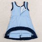 Baby Girls Dress Blue Navy Sleeveless Yoga Active Short Knee Length Dress GSD4126