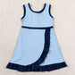 Baby Girls Dress Blue Navy Sleeveless Yoga Active Short Knee Length Dress GSD4126