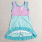 Baby Girls Dress Sleeveless Mermaid Yoga Active Short Knee Length Dress GSD4125