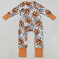 Baby Boys Rompers Spider Web Pumpkins Halloween Zipper Footie Rompers LR2528 9.2