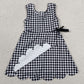Baby Girls Dress Black Checked Sleeveless Yoga Active Shorts Scallop Knee Length Dresses GSD3777