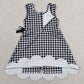 Baby Girls Dress Black Checked Sleeveless Yoga Active Shorts Scallop Knee Length Dresses GSD3777