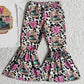 Baby Girls Clothes Short Sleeve Bell Bottom Pants Love Heart Girls Outfits E13-26