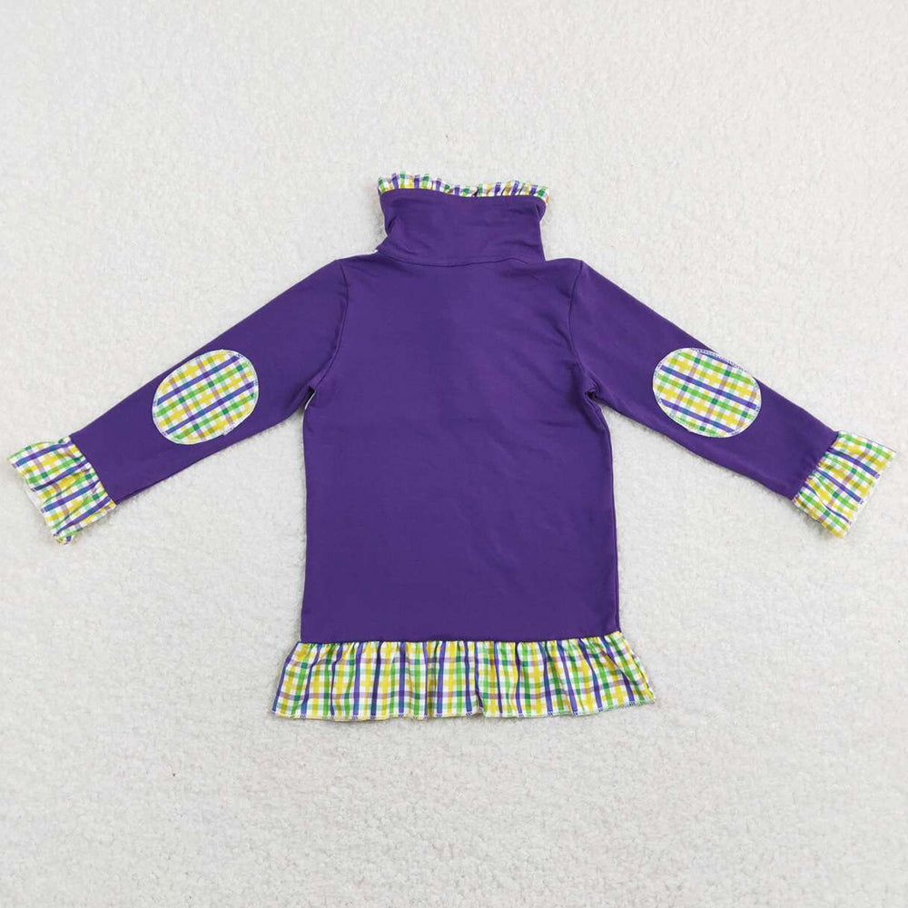 Mardi Gras Baby Girls Clothes Long Sleeve Sibling Boys Tops BT0492 GT0412