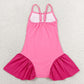 Baby Girls Dress Pink Strap Yoga Active Shorts Knee Length Dresses GSD3688