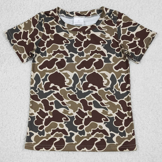 Baby Boys T-shirts Southern Dark Khaki Camo Short Sleeve T-shirts Top BT1648 1.1