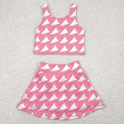 Baby Girls Yoga Clothes Cheer Athletic Active Wear Top Shorts Skirts Sets GSD1467 4.10